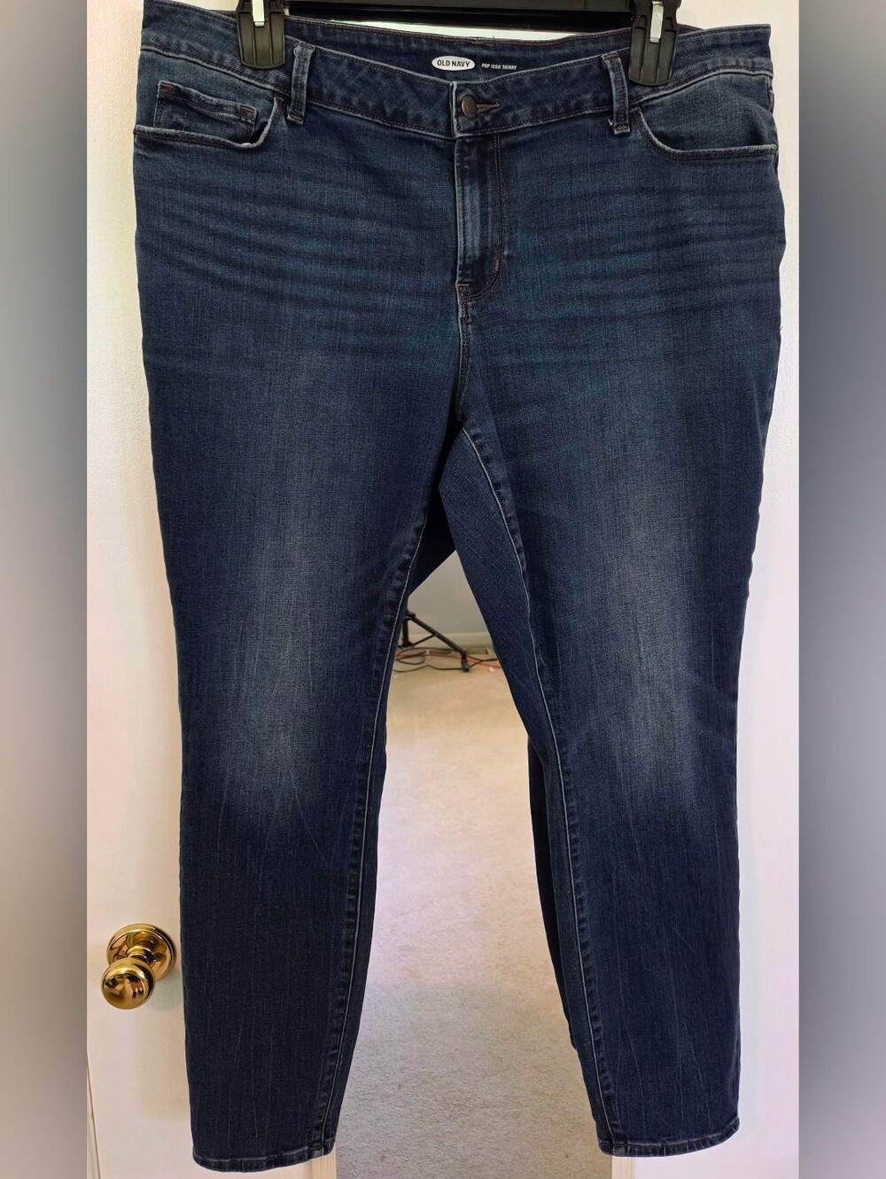 Old Navy Plus Size 20 Women's Dark Wash Pop Icon Stretch Jeans - Blue
